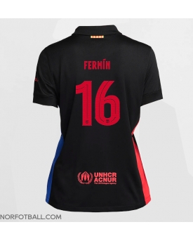 Billige Fotballdrakt Barcelona Fermin Lopez #16 Replika Bortedrakt Dame 2024-25 Kortermet